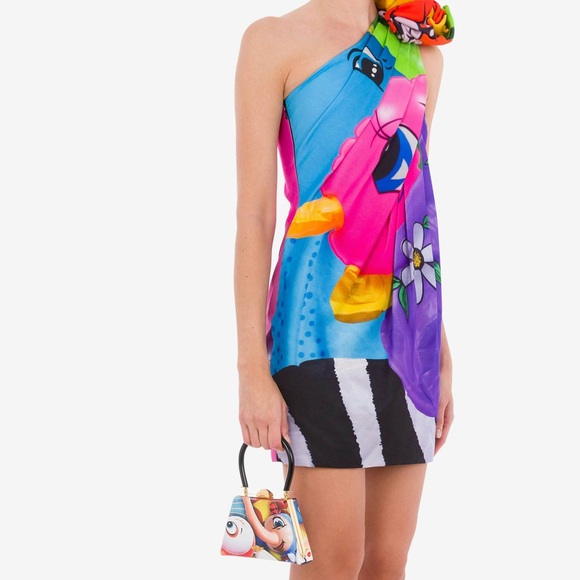 Moschino Inflatable Animals trapeze kiss lock hand crossbody bag NEW - Picture 5 of 13